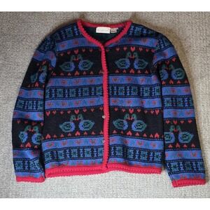 "Lover Duck" 90s style Cardigan Size Large